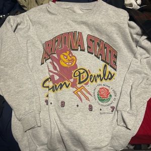 Arizona State Sundevils 1997 Rose Bowl Vintage Gray Crewneck